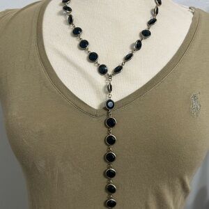 Chic Blue Stone Necklace